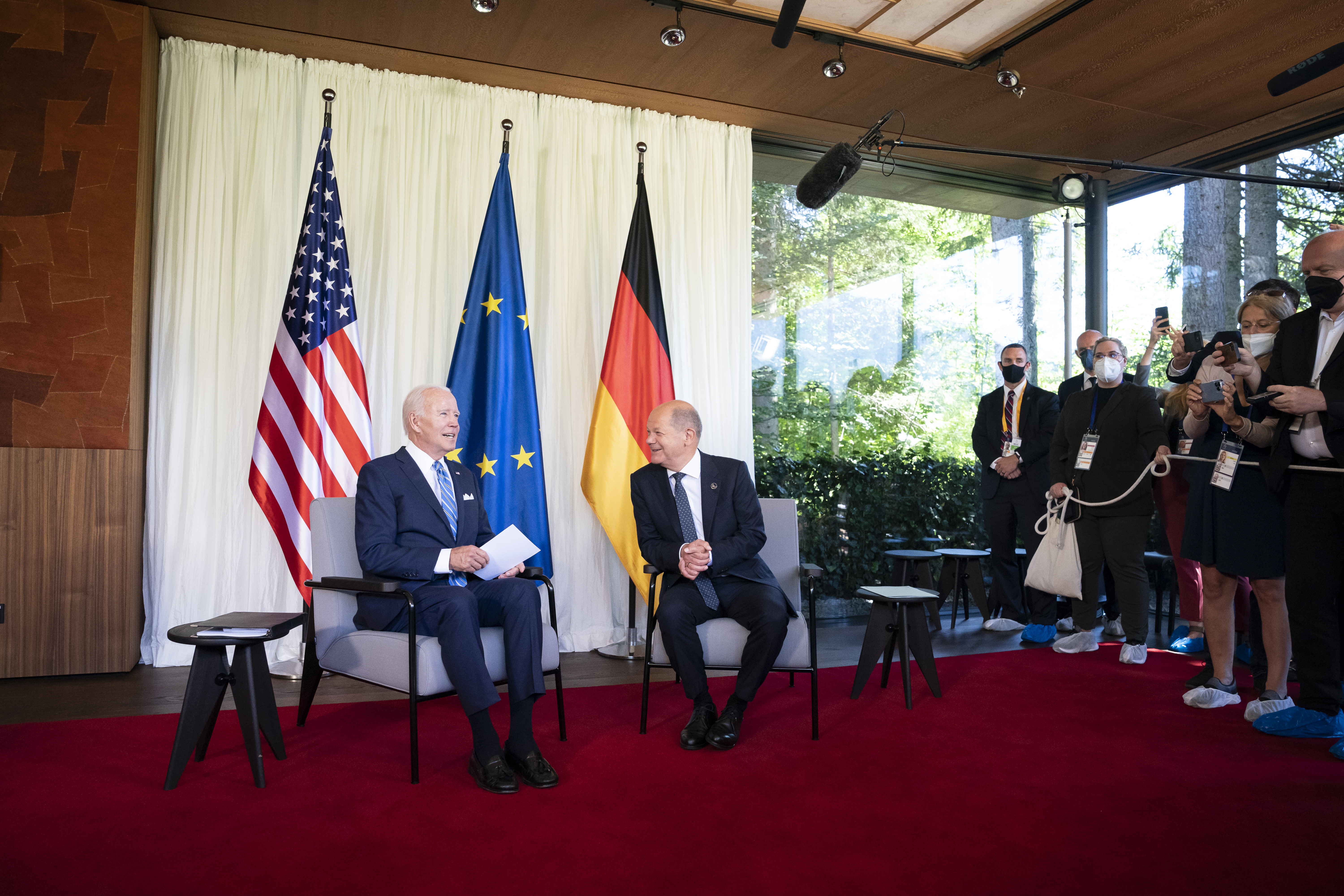 Bilateral meeting between Federal Chancellor Olaf Scholz and US President Joe Biden in Schloss Elmau.