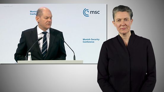 Bundeskanzler Scholz auf der Münchner Sicherheitskonferenz 2022