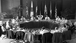 Working session at the G7 Summit in the Dorado Beach Hotel