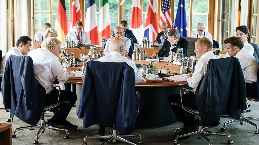 G7 während der Arbeitssitzung