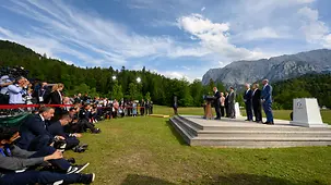 Pressestatement des Bundeskanzlers Olaf Scholz nach der 2. Arbeitssitzung.