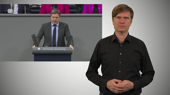 Robert Habeck bei seiner Regierungserklärung im Bundestag
